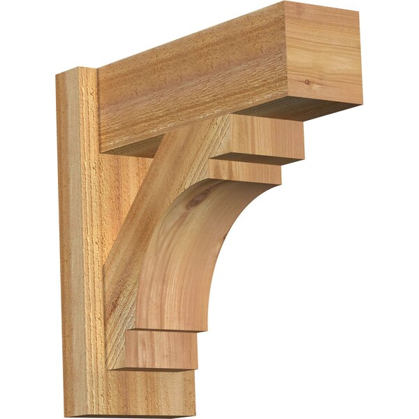 Ekena Millwork Merced Block Rough Sawn Outlooker, Western Red Cedar, 6"W x 16"D x 16"H OUT06X16X16MRC05RWR - main